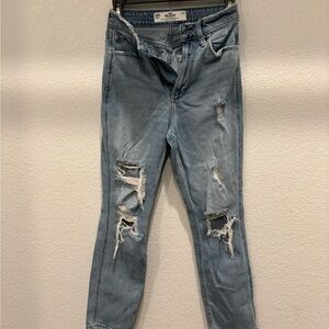 Hollister Blue Boyfriend Distressed Jeans